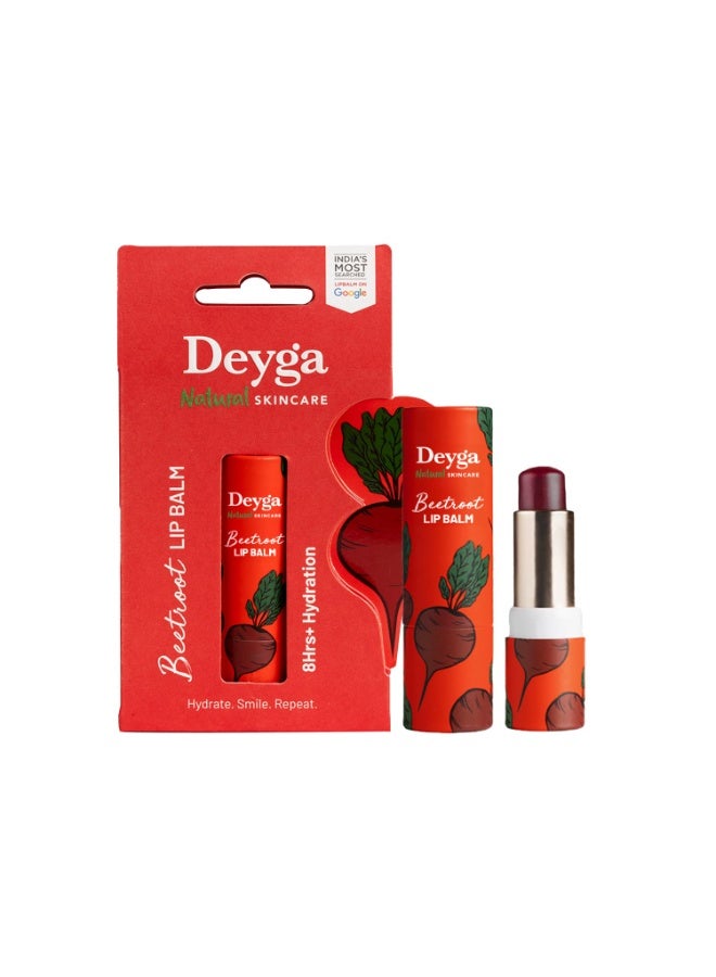 Deyga Beetroot Lip Balm | Tinted Lip Care | For Dry & Chapped Lips | For Pigmented Lips | For Women & Men (Pack of 1, Stick Lip Balm), Red 5.5g - Image 1